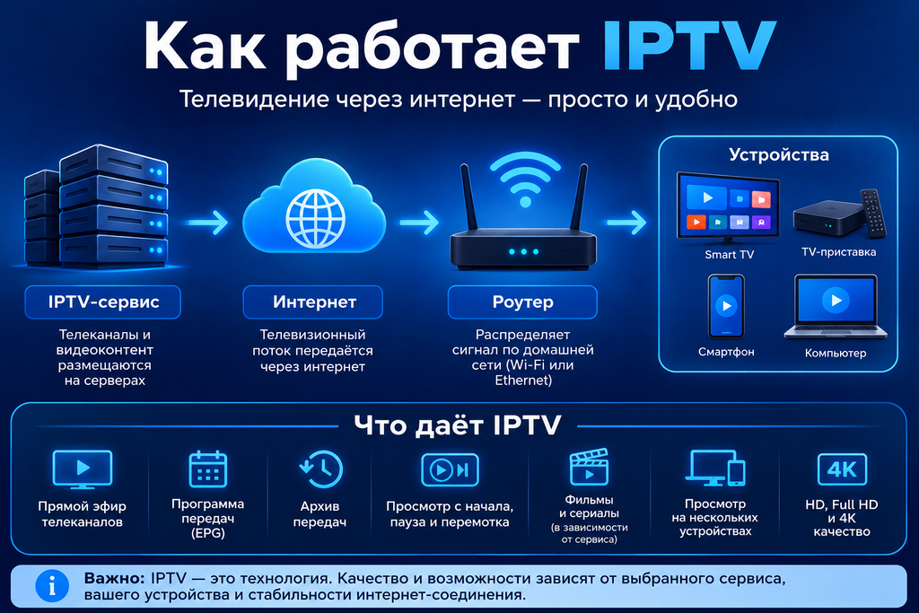 Как работает IPTV — схема подключения телевидения через интернет