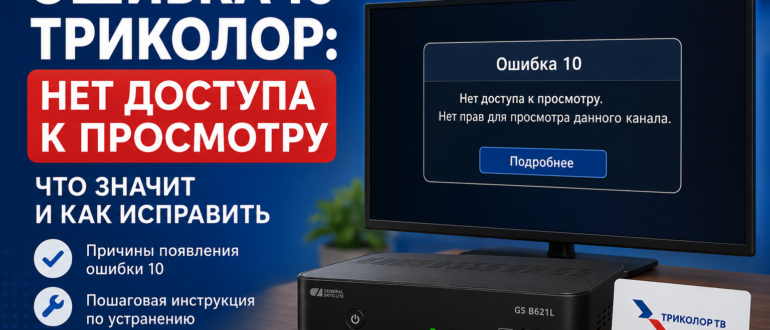 триколор ошибка 10
