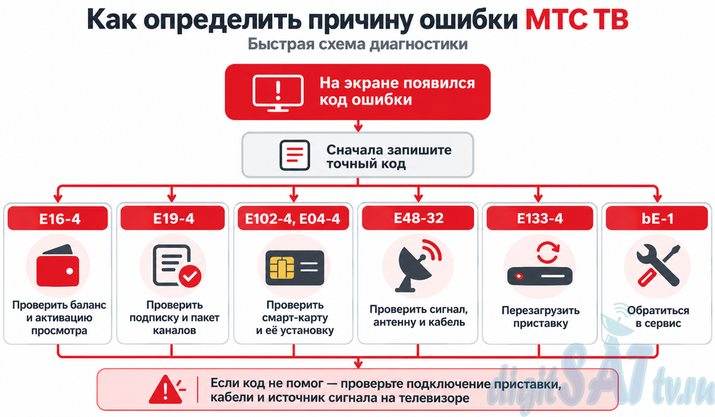 мтс ошибки