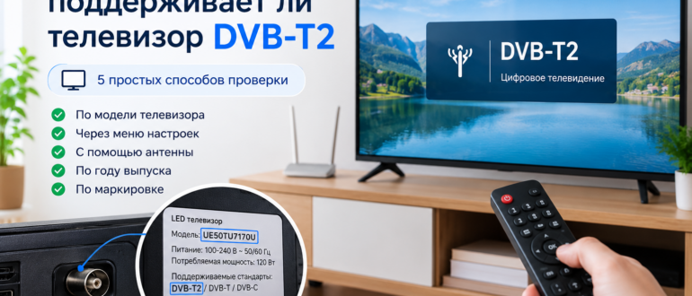 Как узнать, поддерживает ли телевизор DVB-T2: 5 способов проверить