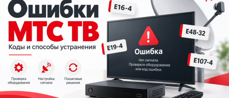 Ошибки МТС ТВ